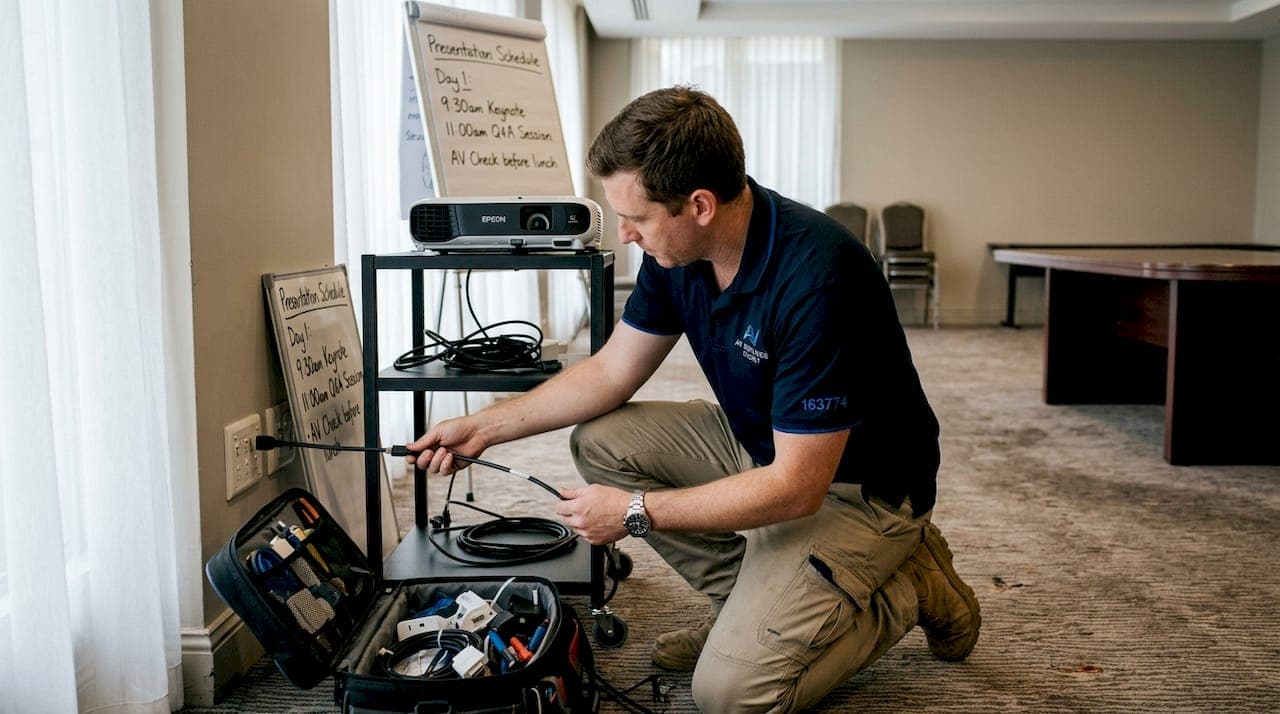 Conference AV troubleshooting steps for seamless events